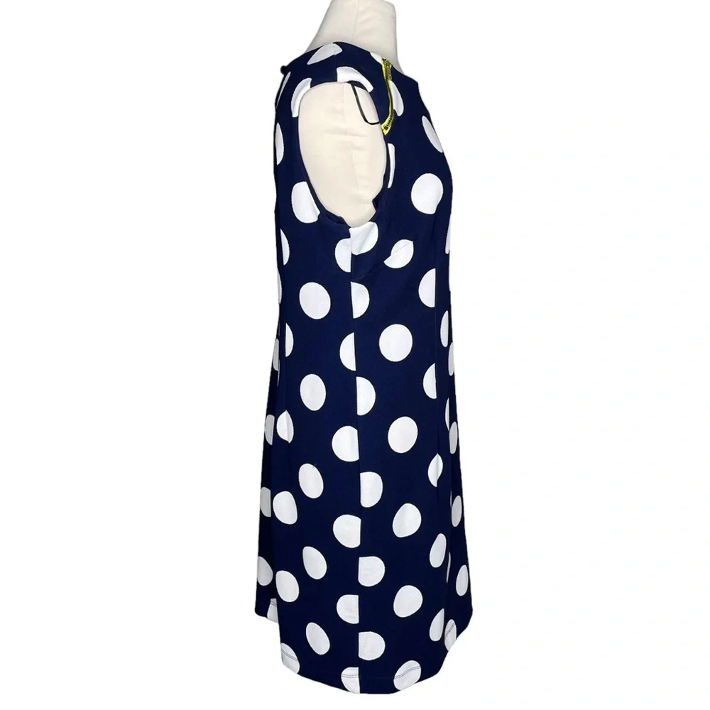 Karin Stevens 16 polka dot dress blue white yellow